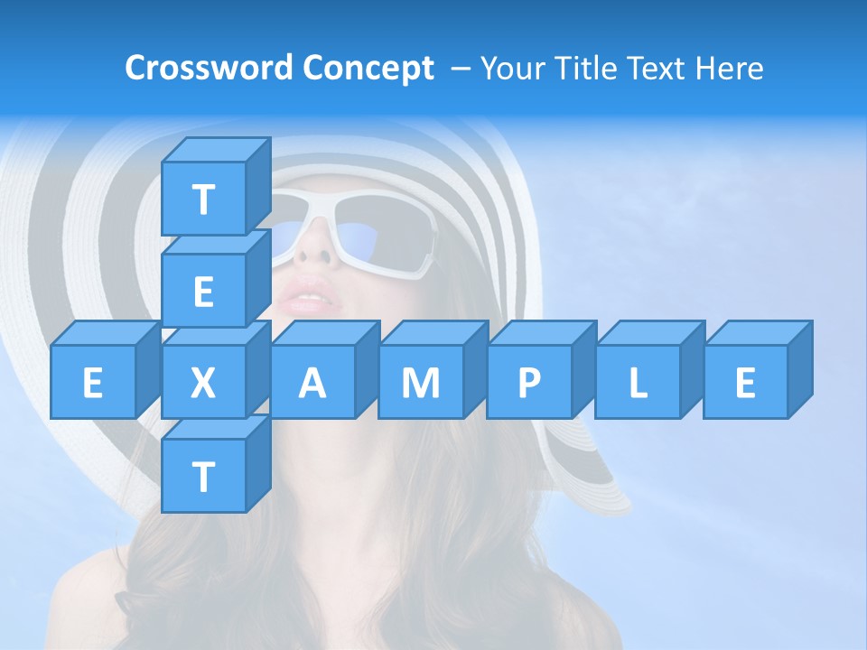 Caucasian Sunshine Fashion PowerPoint Template