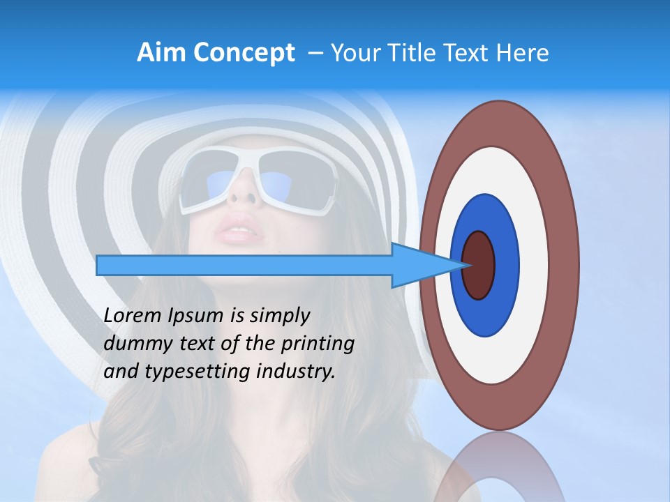 Caucasian Sunshine Fashion PowerPoint Template