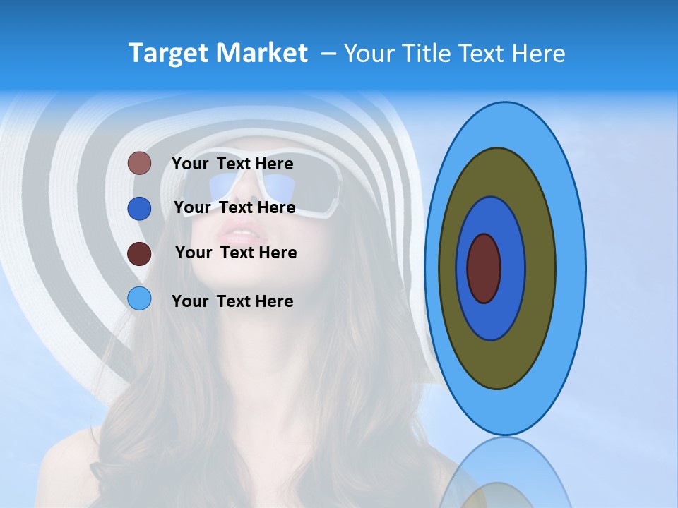 Caucasian Sunshine Fashion PowerPoint Template