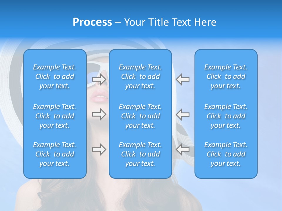 Caucasian Sunshine Fashion PowerPoint Template