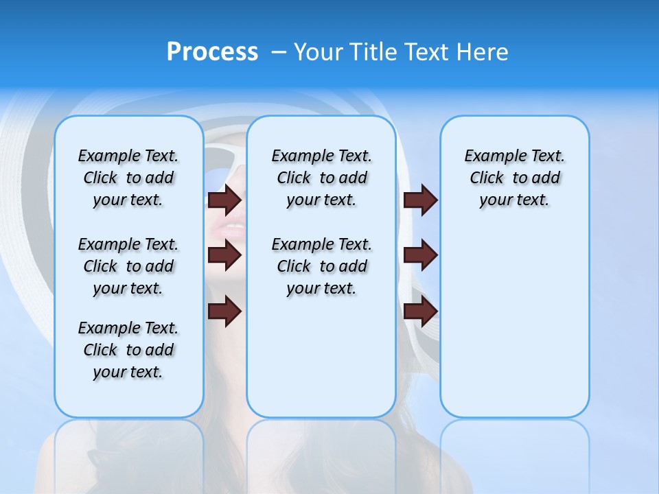 Caucasian Sunshine Fashion PowerPoint Template
