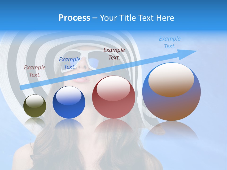 Caucasian Sunshine Fashion PowerPoint Template