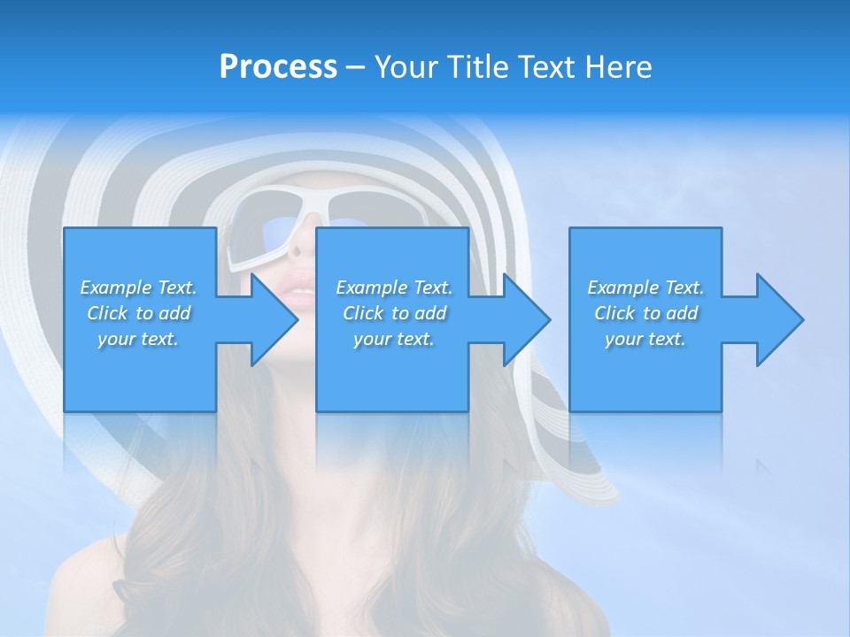 Caucasian Sunshine Fashion PowerPoint Template