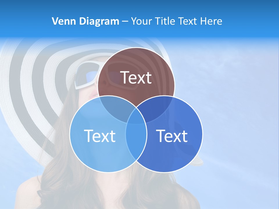 Caucasian Sunshine Fashion PowerPoint Template