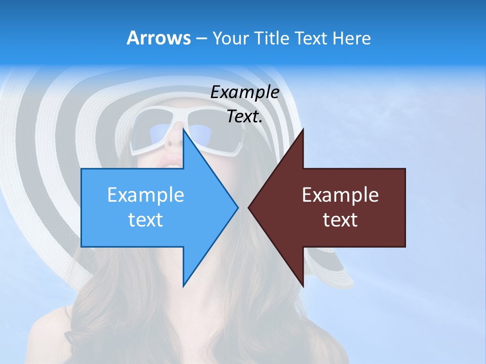 Caucasian Sunshine Fashion PowerPoint Template