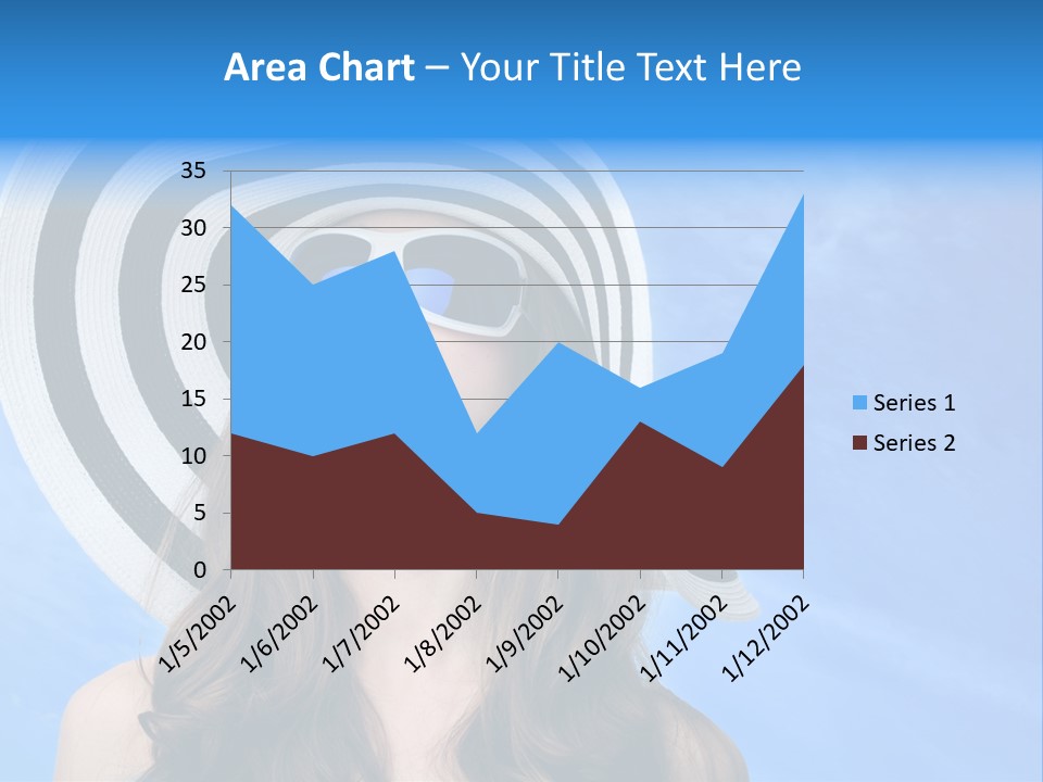 Caucasian Sunshine Fashion PowerPoint Template
