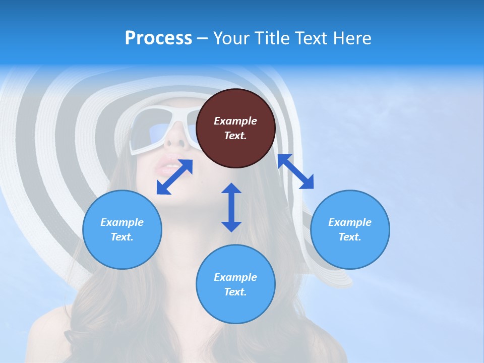 Caucasian Sunshine Fashion PowerPoint Template