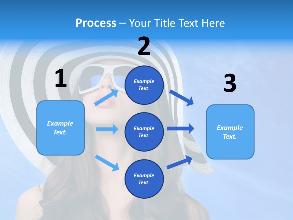 Caucasian Sunshine Fashion PowerPoint Template