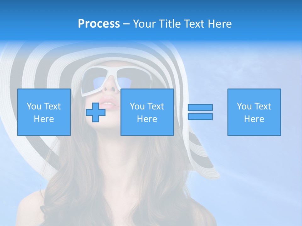 Caucasian Sunshine Fashion PowerPoint Template