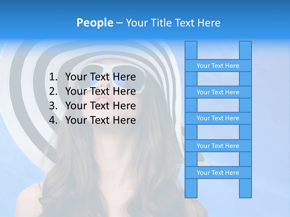 Caucasian Sunshine Fashion PowerPoint Template