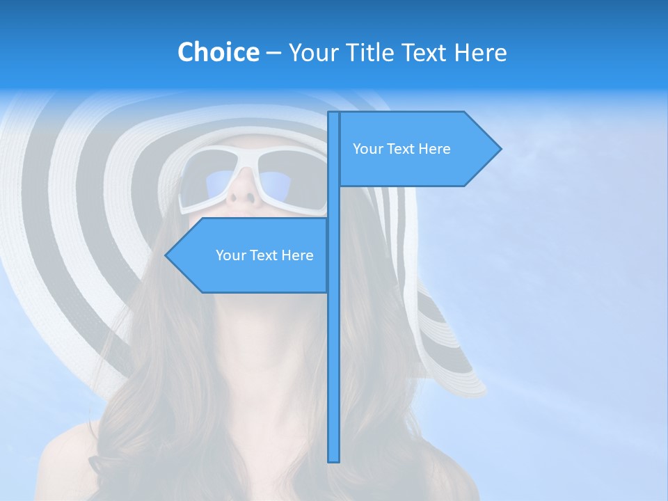 Caucasian Sunshine Fashion PowerPoint Template