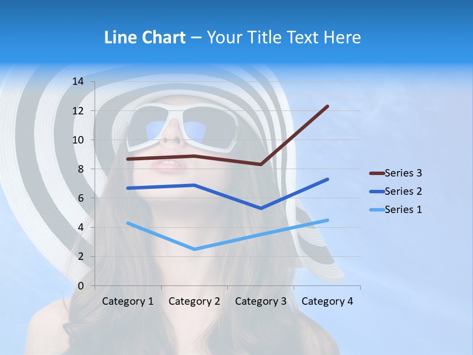 Caucasian Sunshine Fashion PowerPoint Template