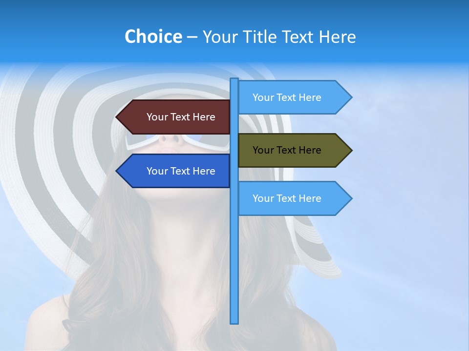 Caucasian Sunshine Fashion PowerPoint Template