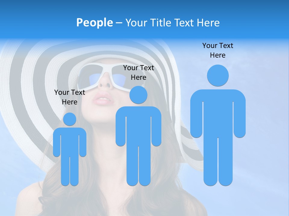 Caucasian Sunshine Fashion PowerPoint Template