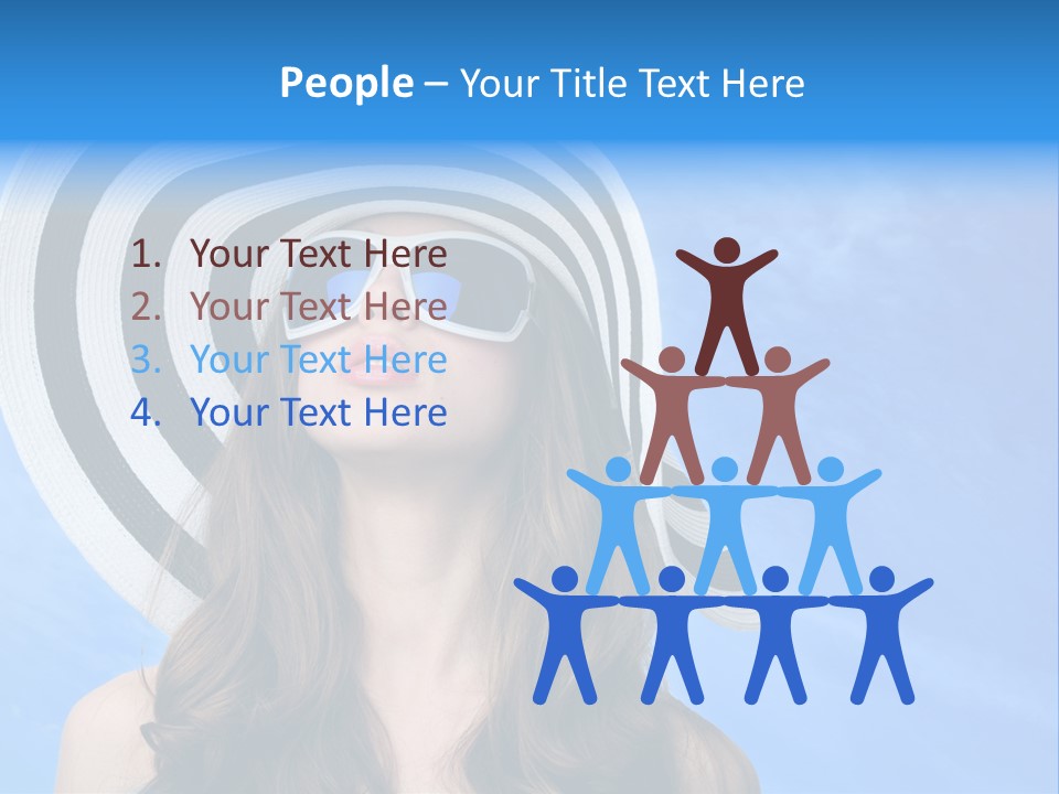 Caucasian Sunshine Fashion PowerPoint Template