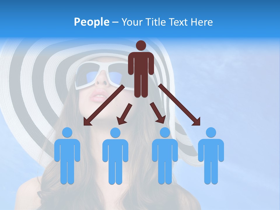 Caucasian Sunshine Fashion PowerPoint Template