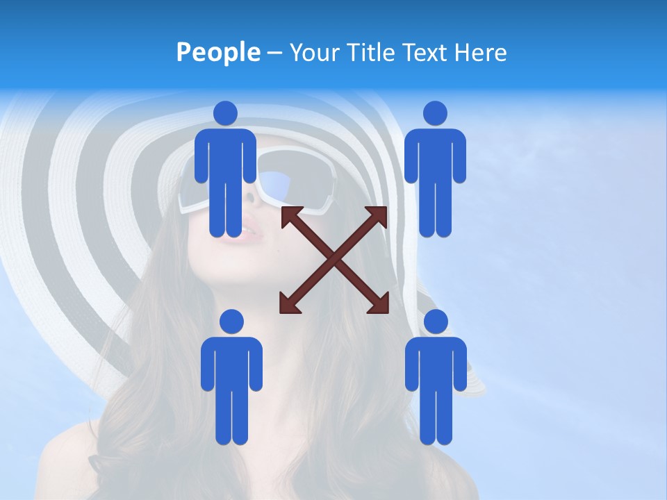 Caucasian Sunshine Fashion PowerPoint Template