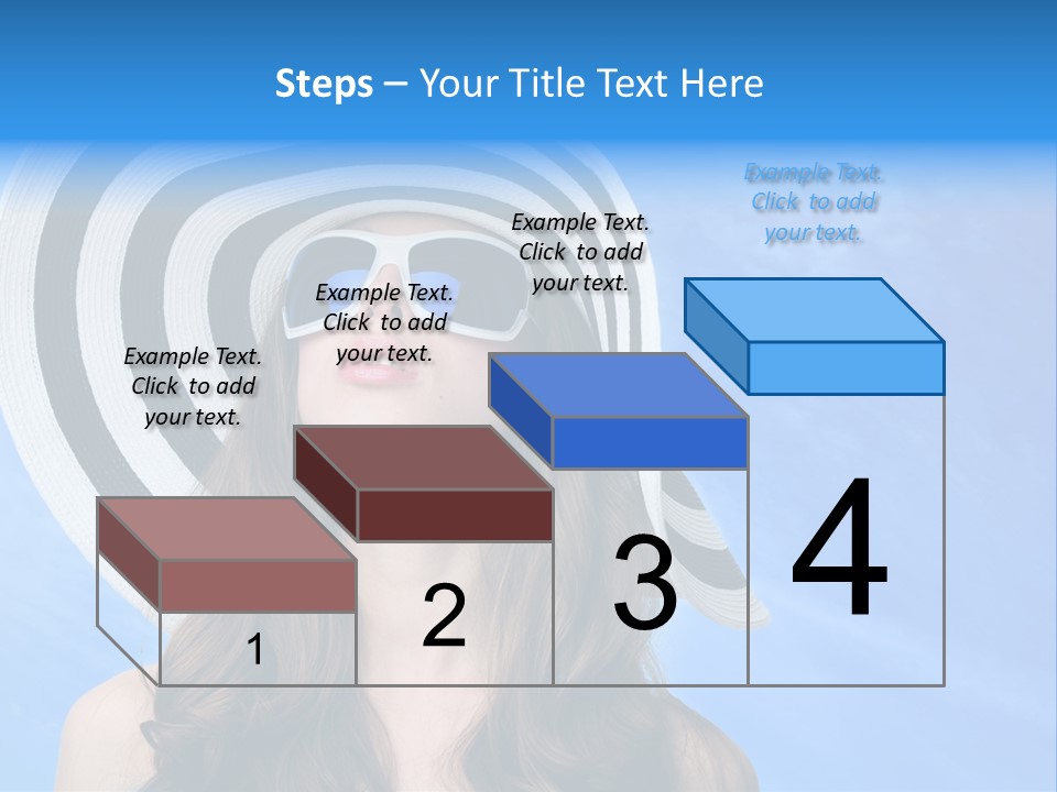 Caucasian Sunshine Fashion PowerPoint Template