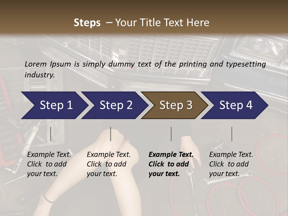 Highheels Mechanical Worker PowerPoint Template