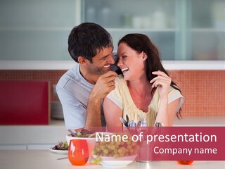 Kitchen Preparing Glass PowerPoint Template