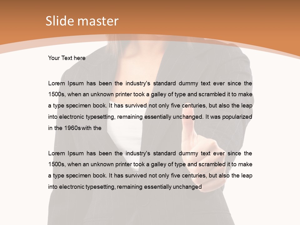 Caucasian Person Isolate PowerPoint Template