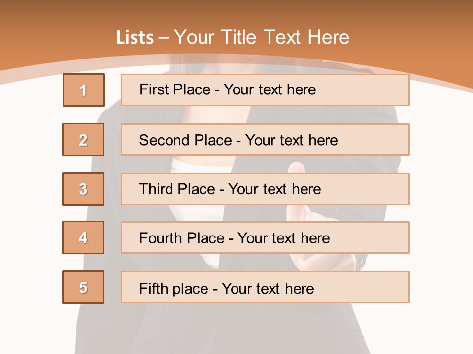 Caucasian Person Isolate PowerPoint Template