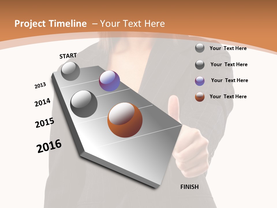 Caucasian Person Isolate PowerPoint Template