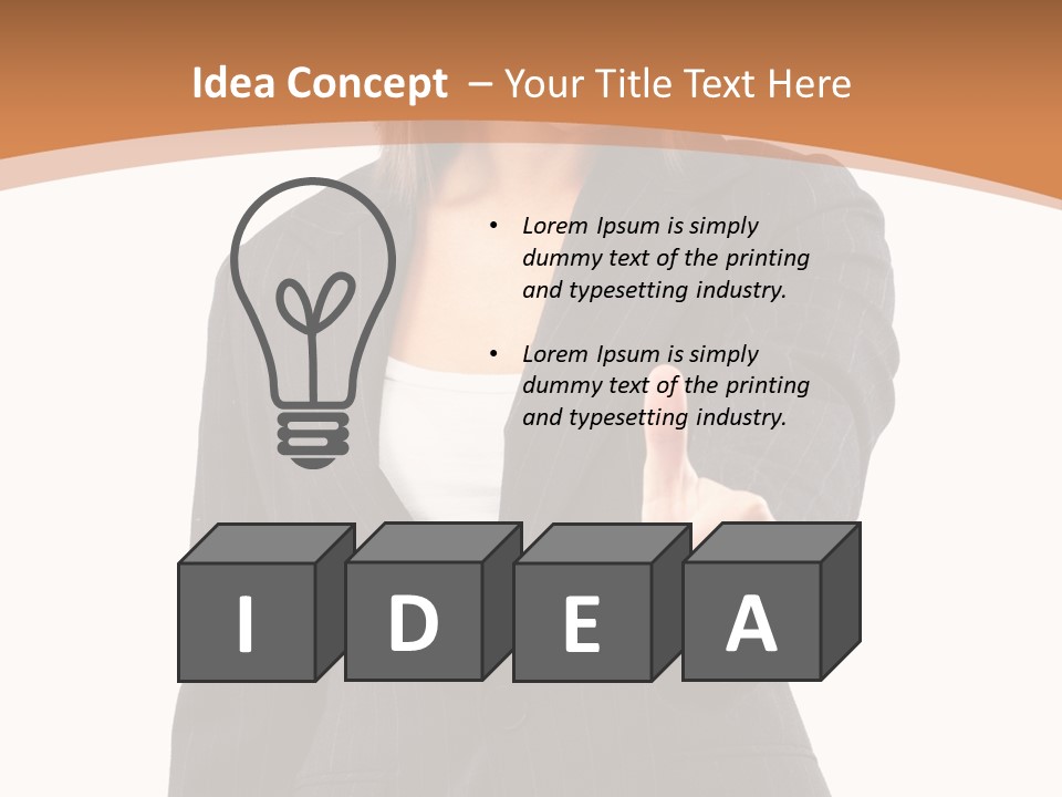 Caucasian Person Isolate PowerPoint Template