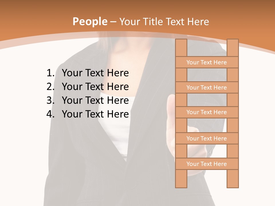 Caucasian Person Isolate PowerPoint Template