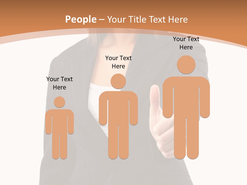 Caucasian Person Isolate PowerPoint Template
