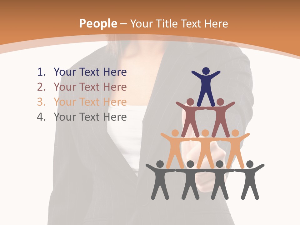 Caucasian Person Isolate PowerPoint Template