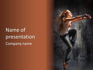 Action Performer Jump PowerPoint Template