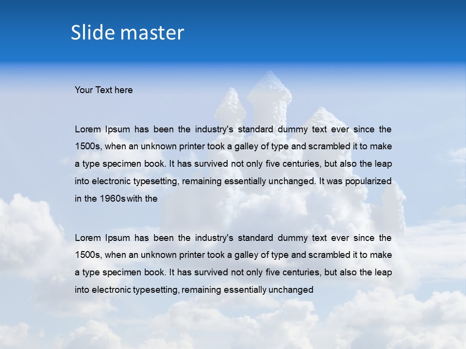 Cloudcastle Castle Clouds PowerPoint Template