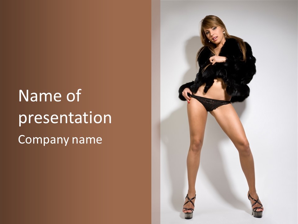 Fit Model Looking PowerPoint Template