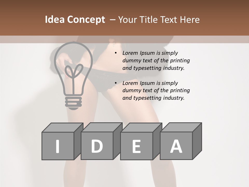 Fit Model Looking PowerPoint Template