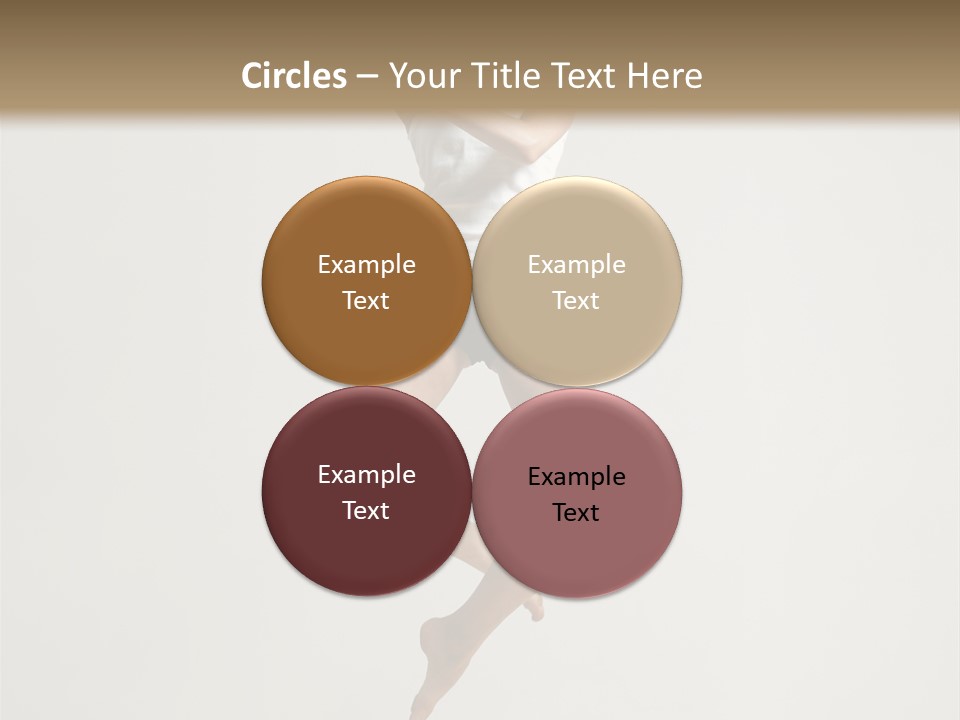 A Woman Jumping In The Air With Her Arms Outstretched PowerPoint Template