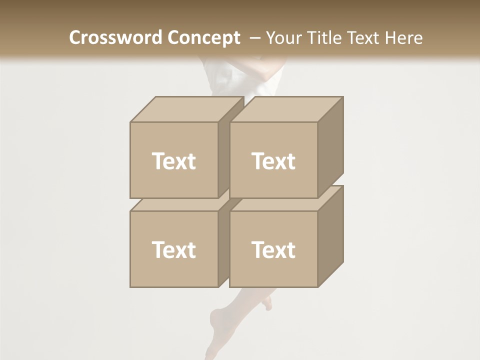 A Woman Jumping In The Air With Her Arms Outstretched PowerPoint Template