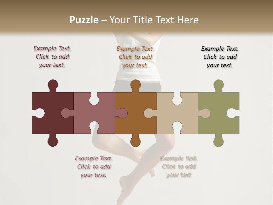 A Woman Jumping In The Air With Her Arms Outstretched PowerPoint Template