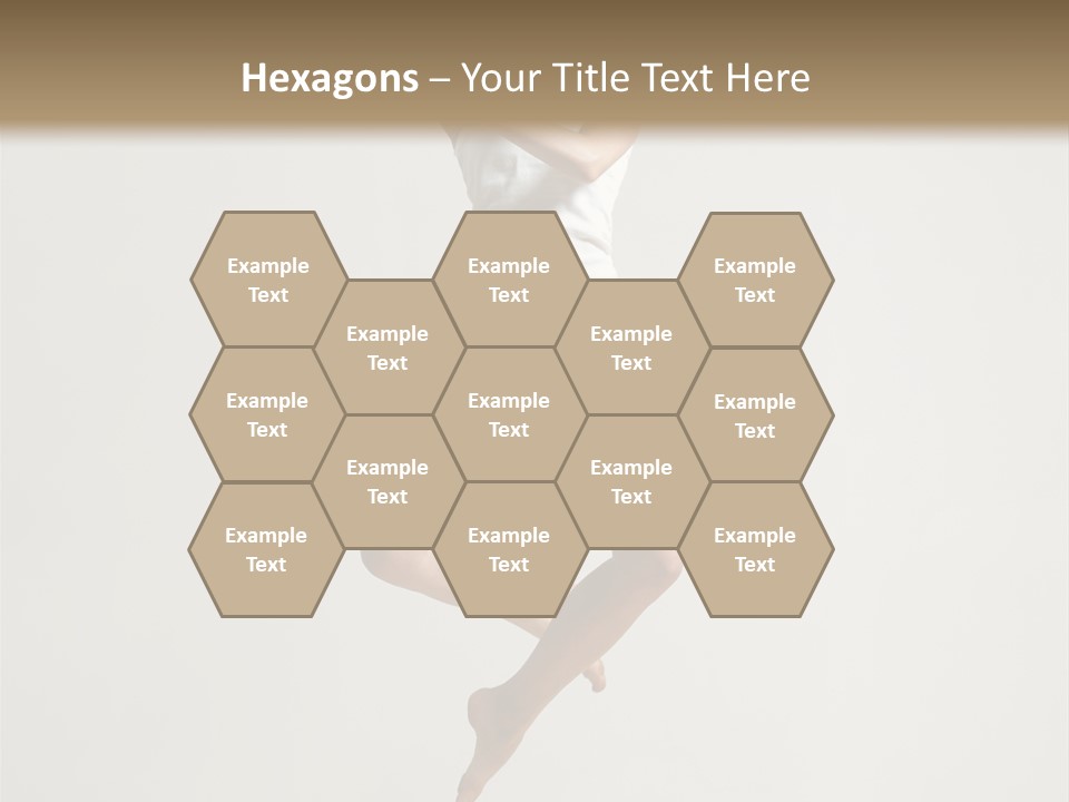 A Woman Jumping In The Air With Her Arms Outstretched PowerPoint Template