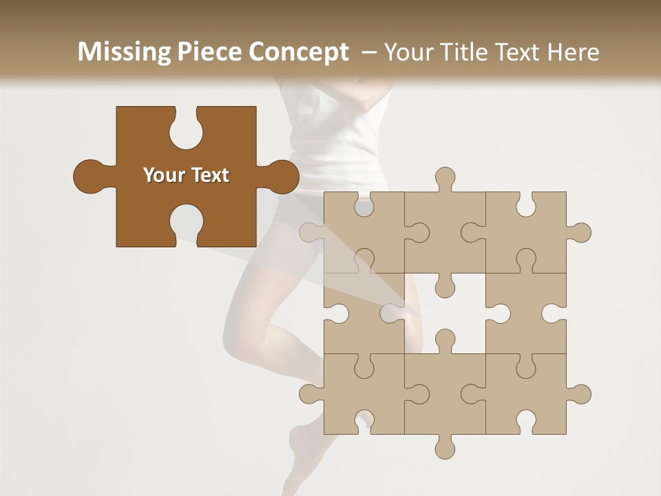 A Woman Jumping In The Air With Her Arms Outstretched PowerPoint Template