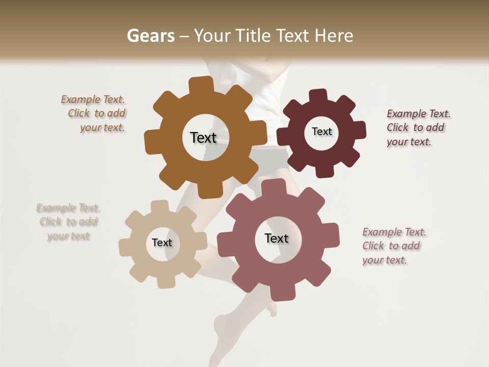 A Woman Jumping In The Air With Her Arms Outstretched PowerPoint Template