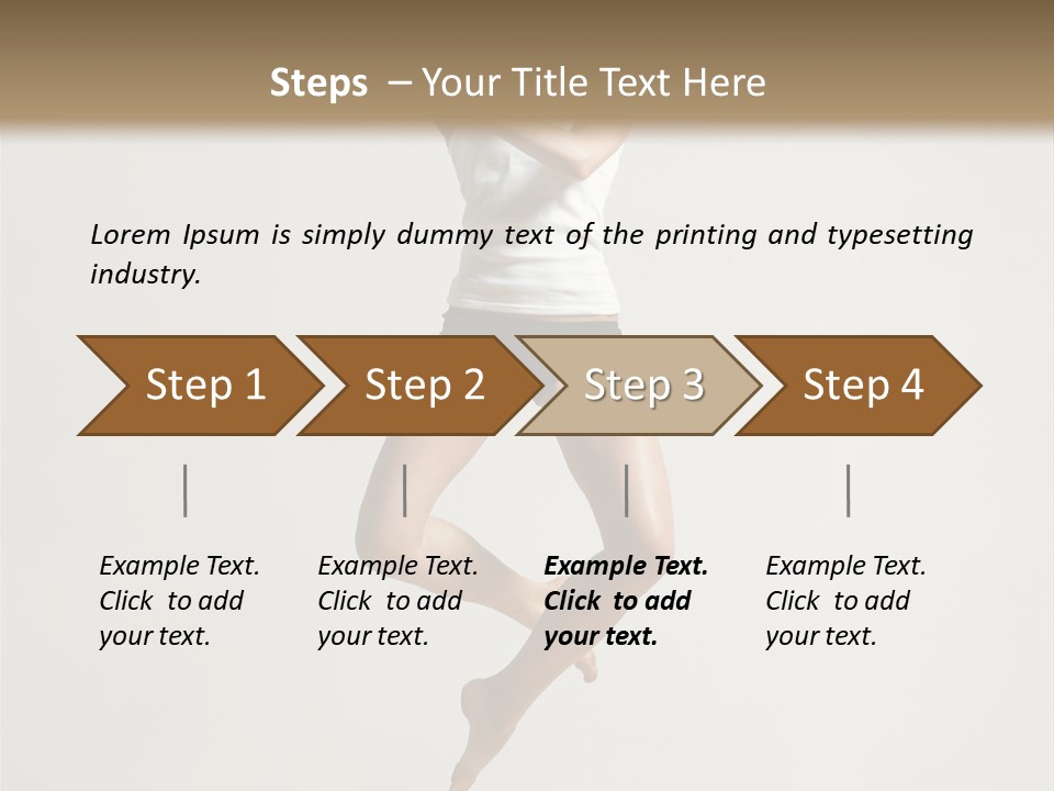 A Woman Jumping In The Air With Her Arms Outstretched PowerPoint Template