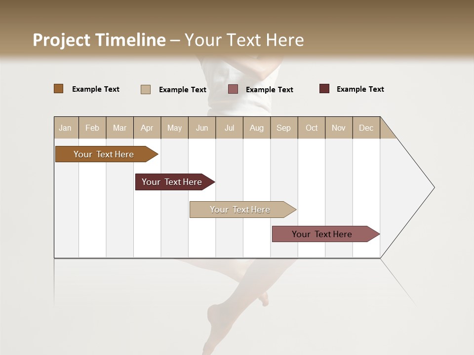 A Woman Jumping In The Air With Her Arms Outstretched PowerPoint Template