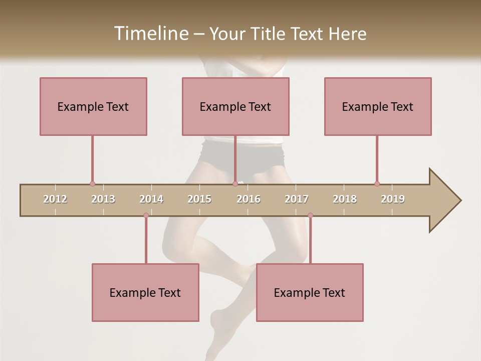 A Woman Jumping In The Air With Her Arms Outstretched PowerPoint Template