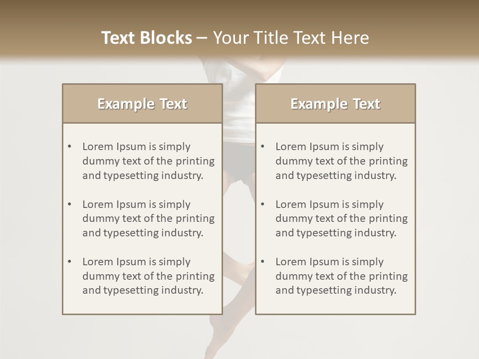 A Woman Jumping In The Air With Her Arms Outstretched PowerPoint Template