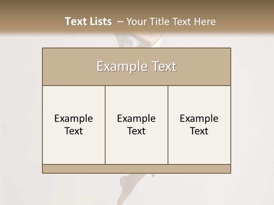 A Woman Jumping In The Air With Her Arms Outstretched PowerPoint Template