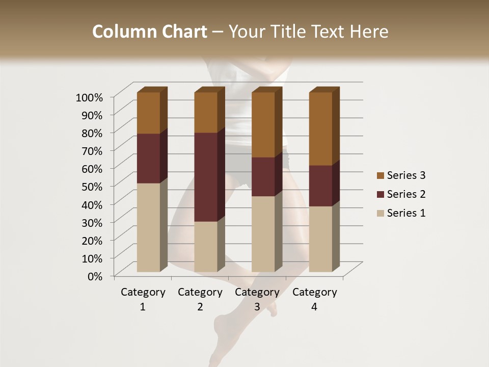 A Woman Jumping In The Air With Her Arms Outstretched PowerPoint Template