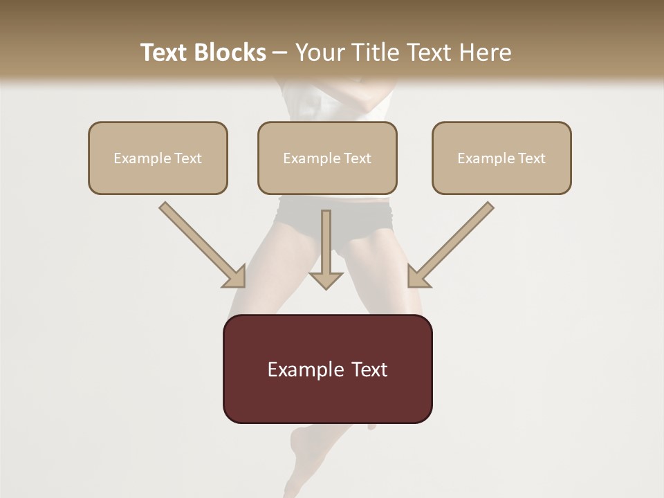 A Woman Jumping In The Air With Her Arms Outstretched PowerPoint Template