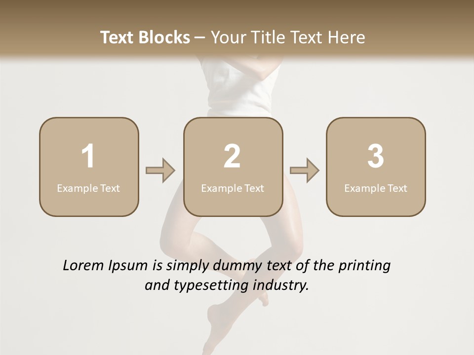 A Woman Jumping In The Air With Her Arms Outstretched PowerPoint Template