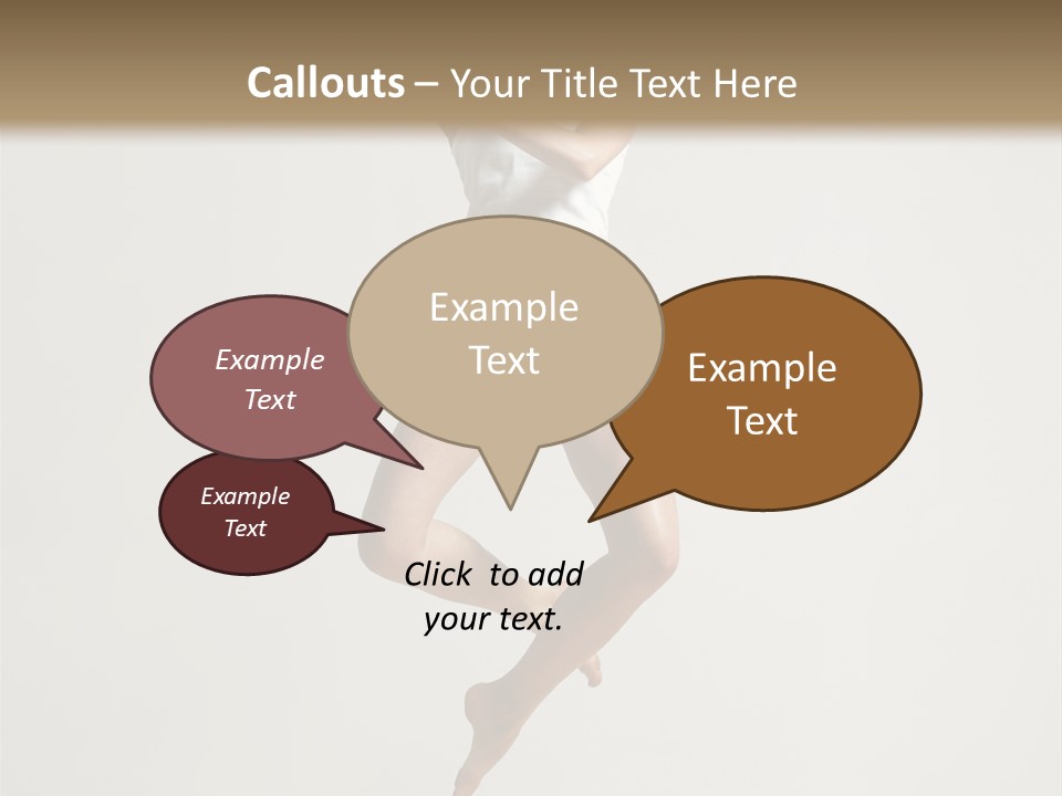 A Woman Jumping In The Air With Her Arms Outstretched PowerPoint Template